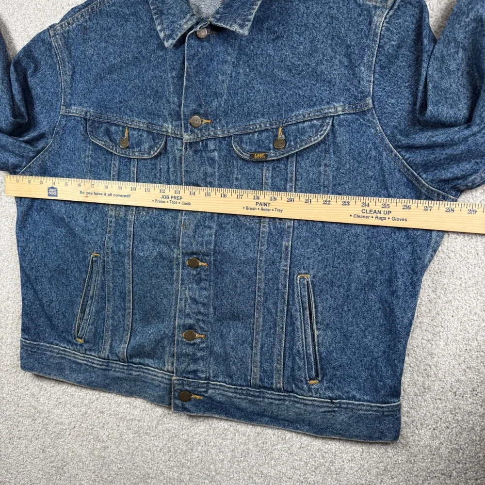Lee Denim Jacket Mens XL Blue Riders Trucker Jean Coat 153438